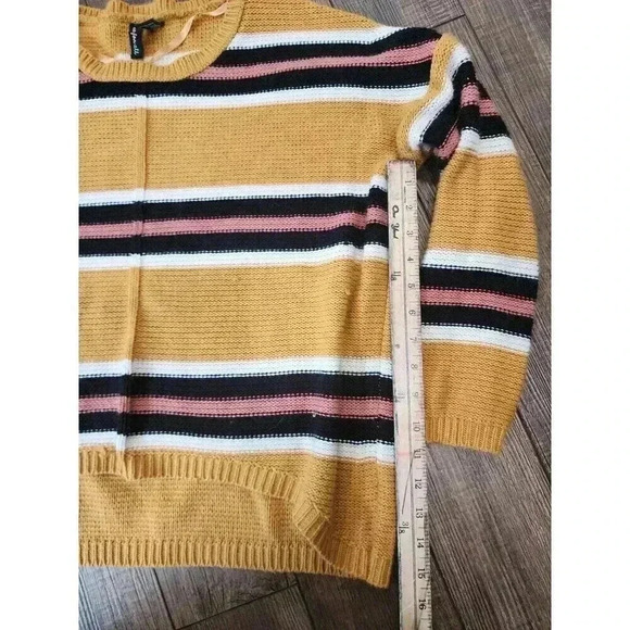 Free For All Womens Size Large Burnt Orange Knit Pullover Sweater Cropped - Picture 6 of 6